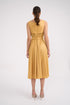 Pleated Embroidery Detailed Midi Dress
